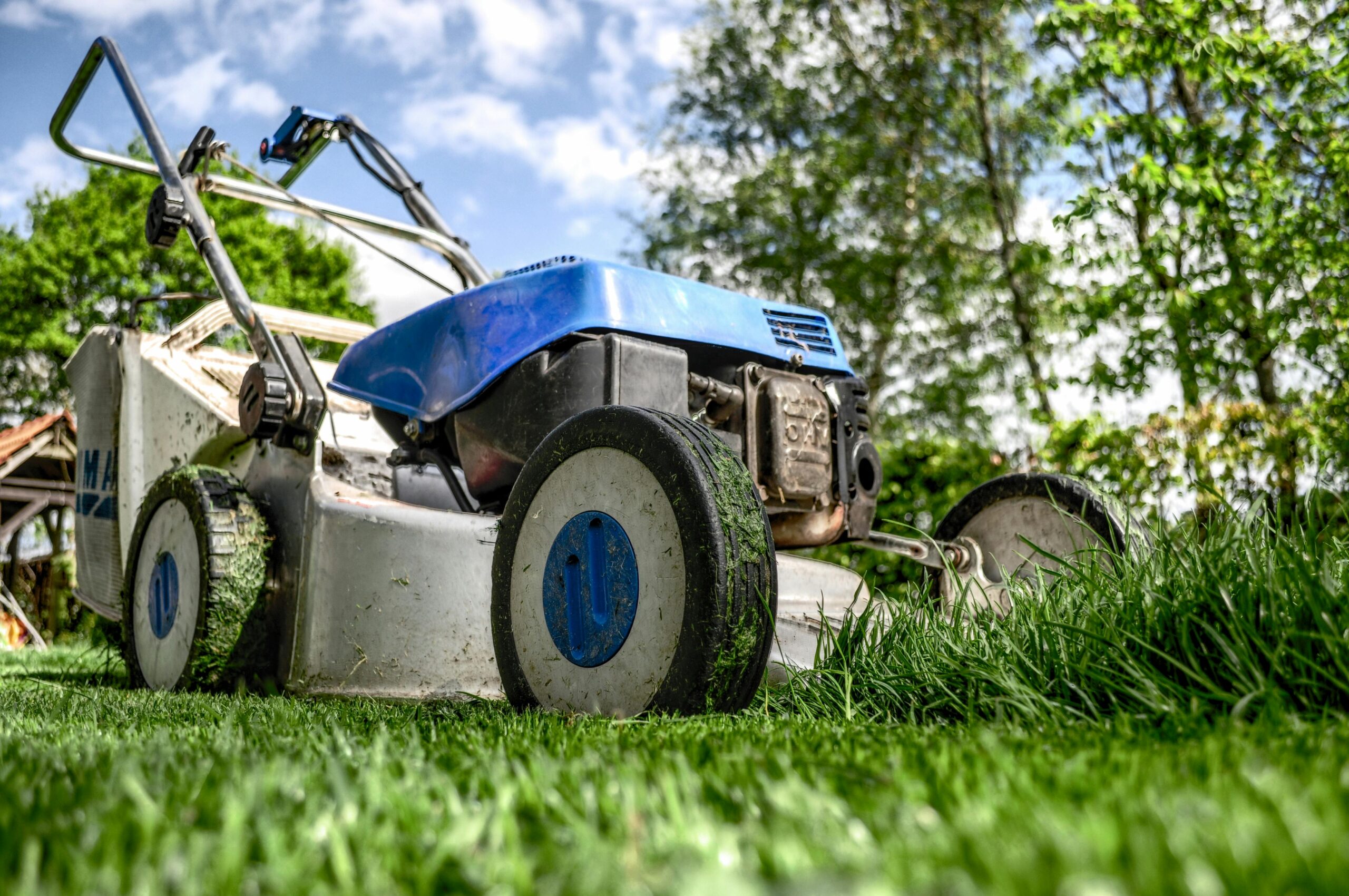 Lawn Mower Vehicle on Grass